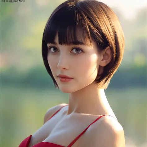 muscular body、A well-trained body、Beautiful face, realisitic、4k、Best Quality,ultra high natural light, Short-cut hairstyle