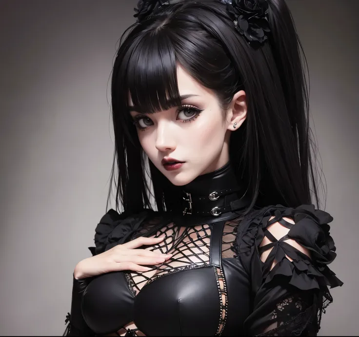 8K, tmasterpiece, Textured skin, super detaill, high detail, hiquality, hight resolution. Gothic girl. goth girl