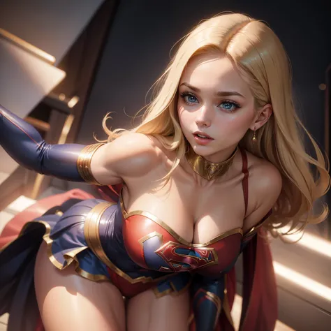 Corpo da mulher definir seios grandes、Supergirl Fantasia Micro Biquini