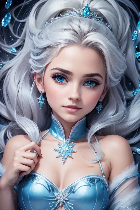 frozen princess on it, elsa frozen, elsa from frozen, beautiful elsa, portrait of elsa from frozen, portrait of elsa of arendelle, cakes, with sparkling gems on top, emma watson as the queen of , frozen time effect, frozen,  princess, elsa,sexy clothe,s se...