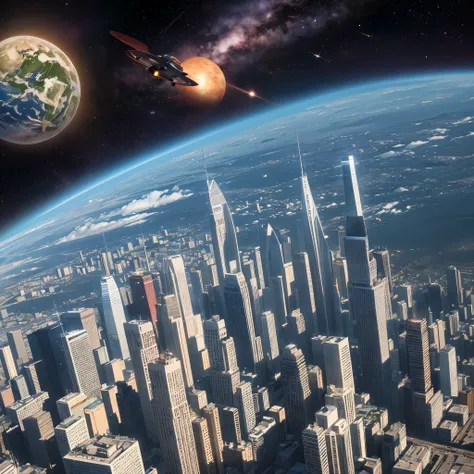 Humans living on Kepler-186f planet, cities, flying buses, skyscripers, peoples --auto --s2