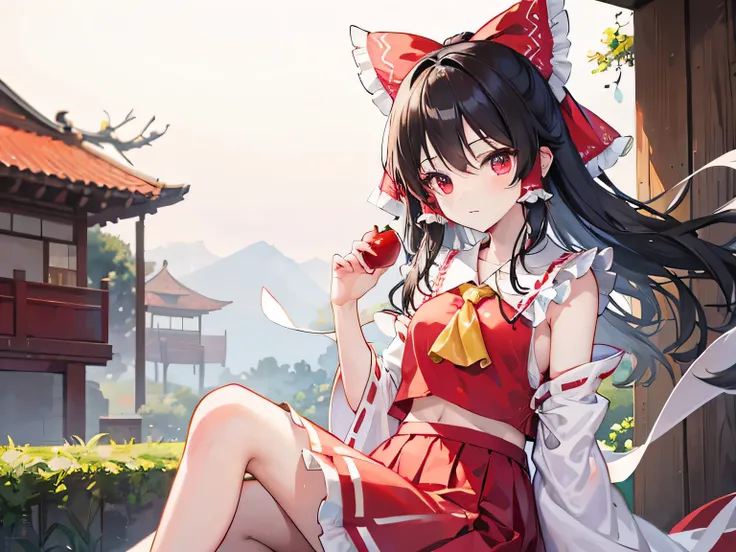 Hakurei Reimu,Touhou project, apple