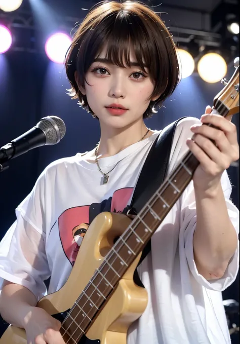 ((top-quality))、(masterpiece:1.4)、Raw photography、8K、((Top image quality))、 ((hight resolution))、Beautiful face in every detail、realisiticな人の肌、Gentle expression、(One lady:1.3 )、realisitic、(rather short hair:1.4)、(Beautuful Women)、(cute Japanese girls:1.3)...