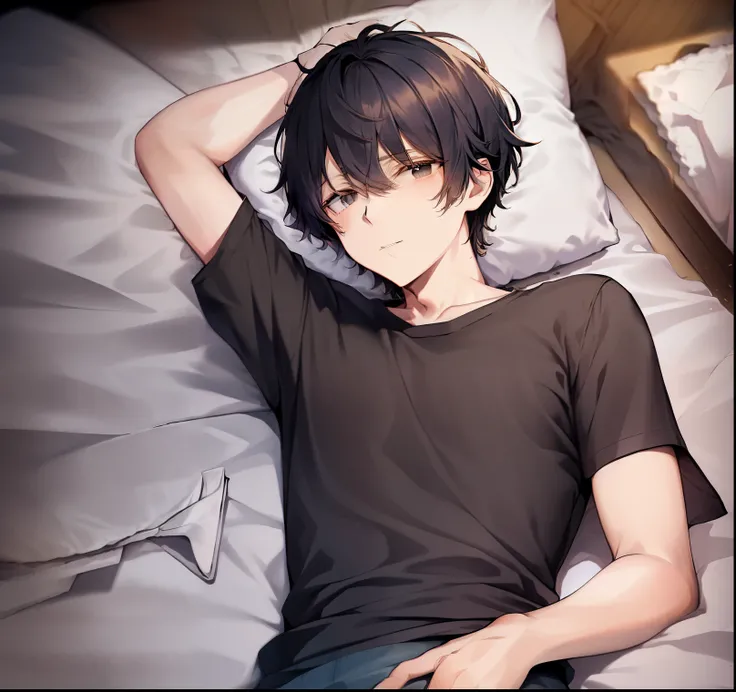 Bed in the background、white sheets、cushion