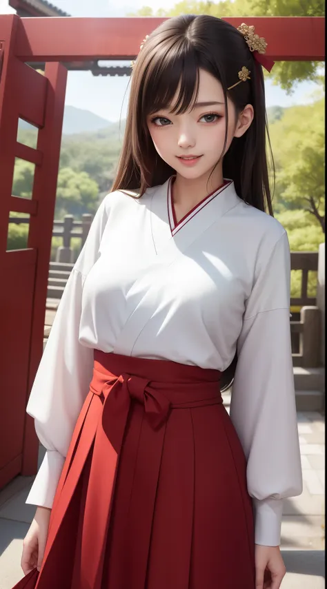 ((masterpiece)), (best quality), official art, extremely detailed cg, unity 8k wallpaper, ultra detailed, hairclip, miko, japane...