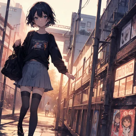 Super high quality by the art god, Ultra-detailed, High resolution, anime moe art style, best anime 8K konachan wallpaper, Pixiv Contest Winner, Perfect Anatomy, BREAK,(Please draw a sleepy girl going to school alone.. ),BREAK, 1girl in, (Solo,Lori,child,1...