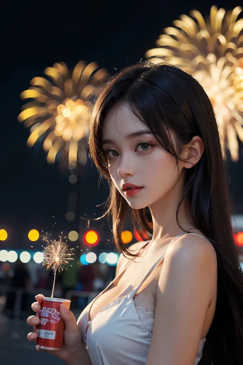 ชุดเดรสclear,See-through fabric,Light fabric,penetrate,clear,18+,Nobra,big breastm,Central Tokyo,japan,อาหารjapan,Long, straight hair that reaches the bottom.,nighttime,firelight,Looks happy.,moon,bokeh,firework,carnival,rocket,
drop shadow, anaglyph, ster...