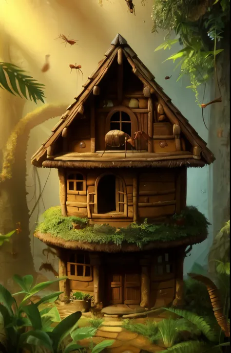 an house of ant, at dirt, deep jungle, mysterious, mystic,