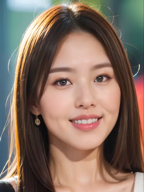 best qualtiy， tmasterpiece， 超高分辨率， realisticlying， 1girll， bshoulders， ssmile，16K HD resolution，More face details