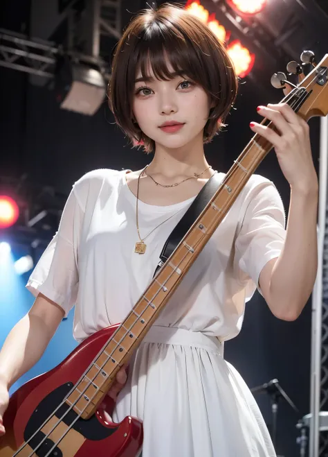 ((top-quality))、(masterpiece:1.4)、Raw photography、8K、((Top image quality))、 ((hight resolution))、Beautiful face in every detail、realisiticな人の肌、Gentle expression、(One lady:1.3 )、realisitic、(rather short hair:1.4)、(Beautuful Women)、(cute Japanese girls:1.3)...