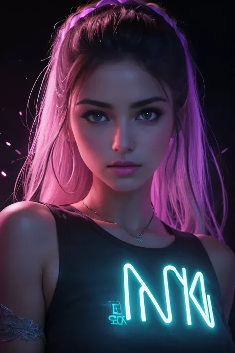 (8k, La mejor calidad, Obra maestra:1.2)Neon goddess