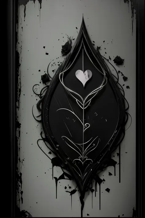 there is a picture of a clock with a heart on it, dark art style, dark but detailed digital art, black rose frame. d&d, phone wallpaper, gothic harts, black design, epic 3 d abstract emo girl, dark design, digital matte black  art, wallpaper mobile, iphone...