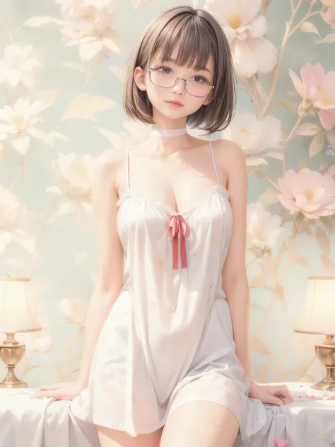 top-quality,ultra-detailliert,masterpiece,realisitic,Photo Real,Bright lighting,1 girl in, an extremely beautiful 17-year-old girl, (kawaii:1.2),Thin smile, (Blue eyerown haired),(bangss),perfect glossy skin,flawless skin,((erotick,Sexy and sexually expli...