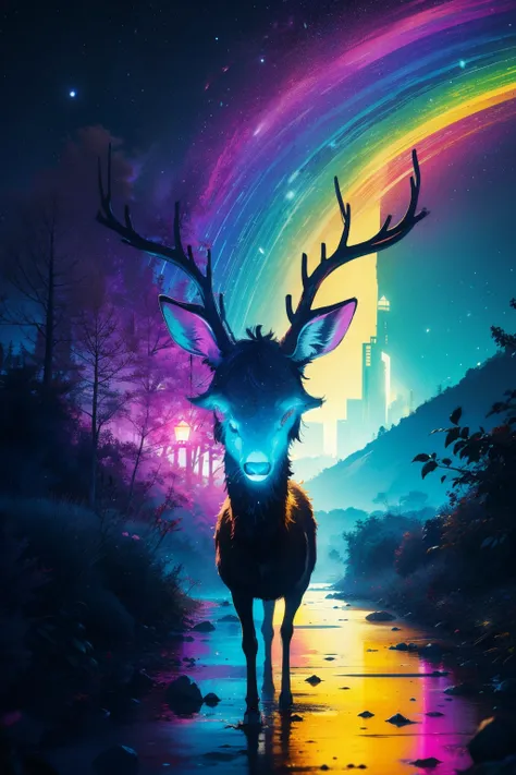 coil，Colorful colors，Gods deer