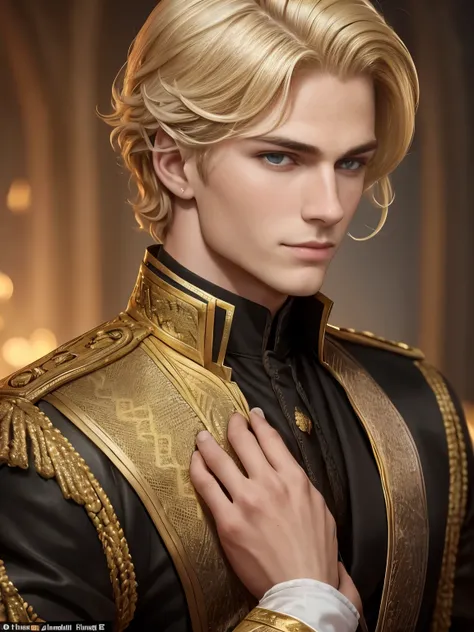 Nikolai has golden hair, shaved on one side and styled on the other, golden eyes and slightly crooked nose, he has a beautiful face, "outlined by the features of a fairy-tale prince". He is described as extremely charming and handsome.