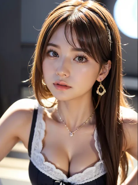 girl with,Idol groups,Soft light,Group of 4,Live performance venue,Suankai,Front-facing.The whole body is shown,Angle of pull,Wearing a cute costume like an idol,a picture