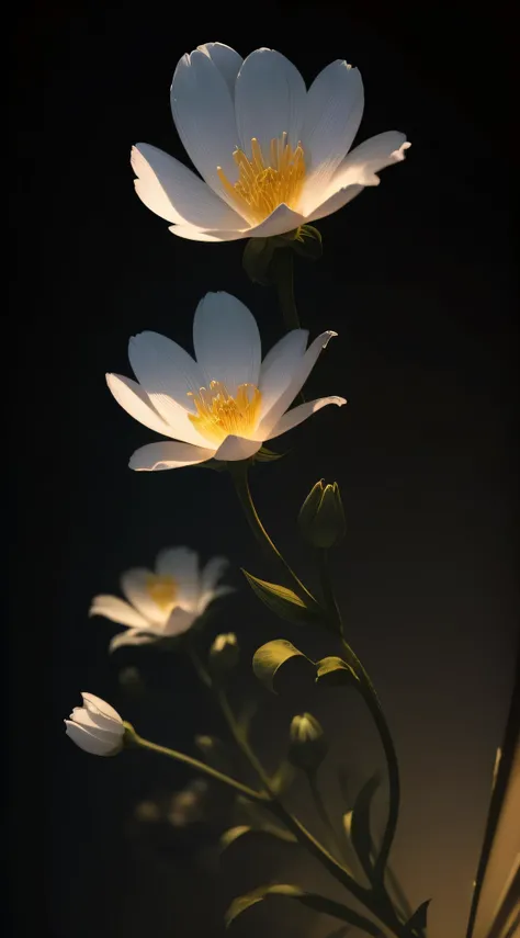 A beautiful flower，Minimalist composition，light and shadow texture，award winning photography