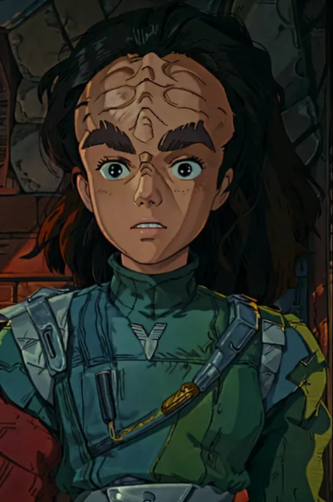 klingon
forehead ridge
thick eyebrows
dark skin ghibli style