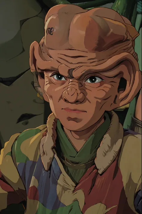 ghibli style ferengi
big ears
bald
brow ridge