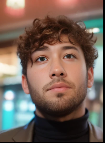 Portrait of curly hair boy