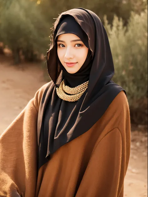 hijab, gamis, desert