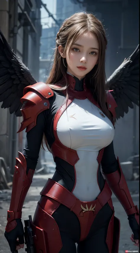 beijing_cute big breasts_mechs,1个Giant Breast Girl,Alone,lookingat_Show on the_peeping at the viewer,blue_The eye,ngel,Permanent,full_body,arma,Pink_the hair,wings,tchibi,ngel_arma,armour,guns,The halo,Be red in the face_a sticker,shelmet,ngel_guns,strengt...