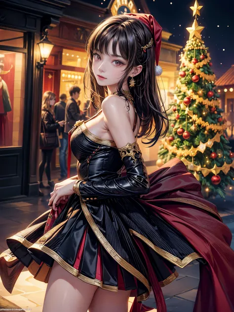 Cinematic lighting、16k picture quality、highlydetailed skin,(1girl in, Solo:1.2)、Best Quality,(1 beautiful idol woman、15yo student、Detailed beautiful facial features hair、A dark-haired、Bangs alignment、Long、Red eyes:1.3)ストレートLong
BREAK、Idol costume one piece...