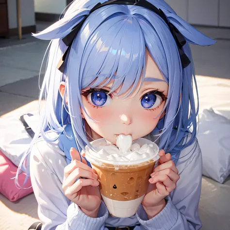 Waifu is now eating ice cre cutely