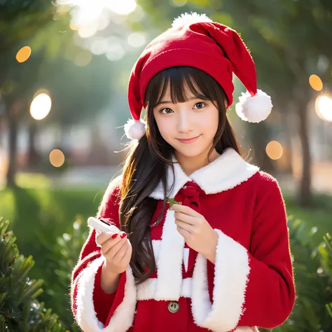 Christmas tree girl cute animation