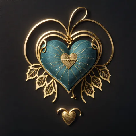 (Best quality at best,4K,8K,A high resolution,tmasterpiece:1.2),ultra - detailed,actual, Ultra-fine silk intricate heart stickers, Special complex texture stickers, vivd colour, Studio lighting