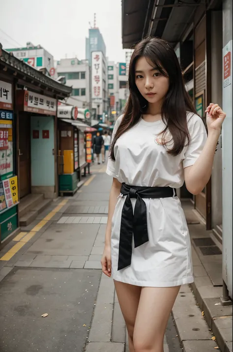 korean girl posing at seoul