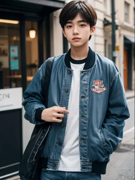 boy, 17 y.o, jacket, street