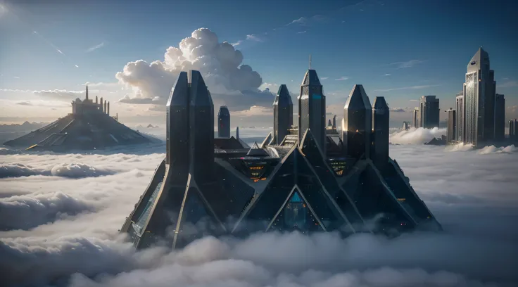 Fantastical, ((Greg Rutkoski style)), Angel of Heaven, ((new paradise, New World)), ((A futuristic architecture)): A heavenly palace of gold and crystal rises above a vibrant forest, Inhabited by magical creatures and luminous energy. The crystal rooftops ...