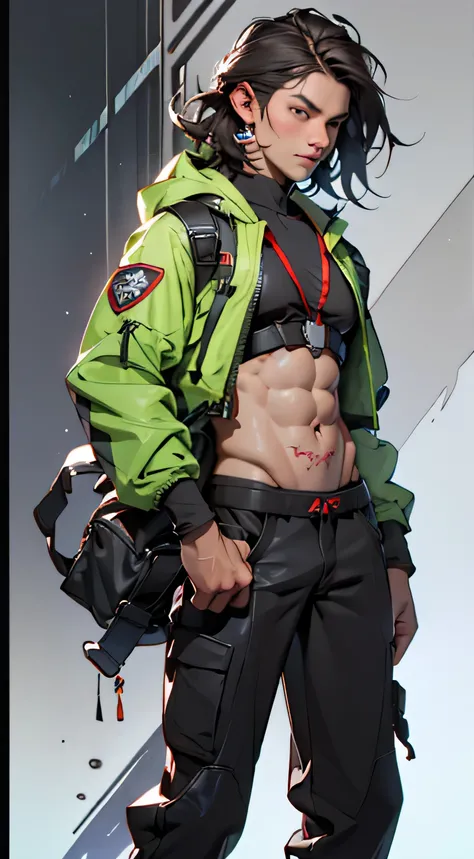 11:23(((Best quality: 1.4))),(Unbeatable masterpiece), (hyper HD),(Hyper-realistic 8k CG)、（dark colored hair） ((( body))), (((1 girl in))), 25-year-old American soldier with perfect body,,Beautiful and well groomed face,muscular body:1.2,Solid royal blue j...