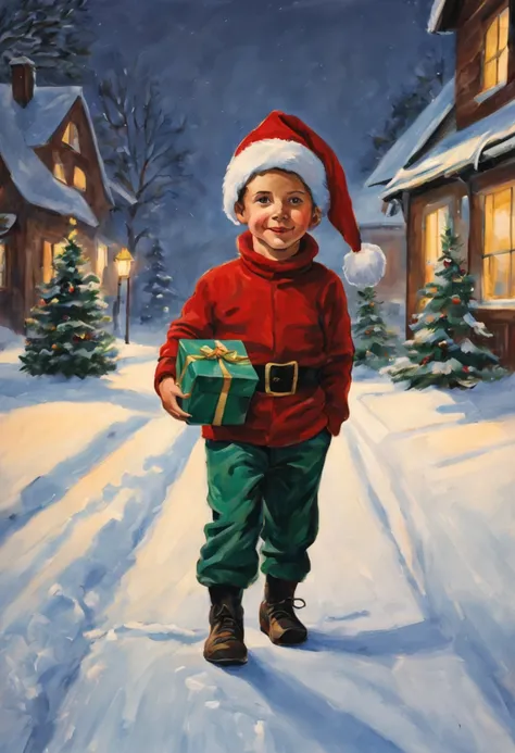 by Mike Winckelman, 1boy, Christmas gift