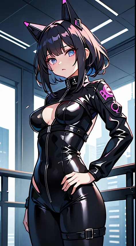 Wear latex服装的夫坐在沙发上, cyberpunk bodysuit, Cyberpunk glossy latex set, wearing black latex outfit, black latex, cyberpunk dark fantasy, Wear latex, dreamy cyber punk Girl, very sexy outfit, latex shiny, sexy style, leathers, of anime girls, cyber punk Girl, ...