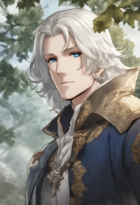 anime characters with white hair, blue eyes and white hair, boris valejo. octopath traveler, key anime art, detailed key anime art, official anime artwork, official arts, key art, Key Visual, portrait of thancred, thank you, Waters, anime key art, zerochan...