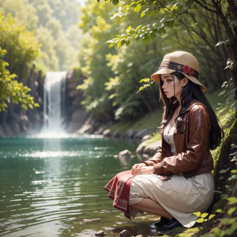 realistic photo of woman in nature --auto --s2