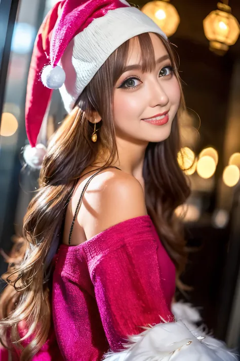 Christmas、Santa Hat、(8K,Raw photo、Raw photo、top-quality、Master masterpiece:1.2)、ultra-detailliert、Super Resolution、(Photorealsitic:1.3)、Angle to shoot from the front、Clearly draw shades of light、high resolution RAW color photos、professional photograpy、Same...