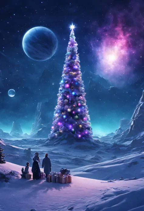 christmas in a distant galaxy on an alien planet