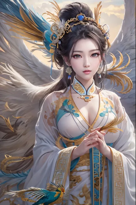 ((Finest quality)),(超A high resolution),(ultra-detailliert),(Meticulous portrayal),((Best CG)),(Finest works of art),Ultra-Precision Art,The art of astounding depiction,(Chinese-style fantasy art with detailed depictions:1.5), (one celestial maiden:1.8),Be...