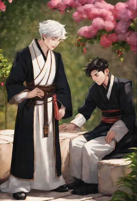 Yixing seemed to hear Ming Shiyin chuckle.。
We walked for a while in the courtyard again，Yixing casually chatted about elegant things，Ming Shiyin was also quite interested in asking and answering questions with him...but only Yixing knew，This is a drunkard...