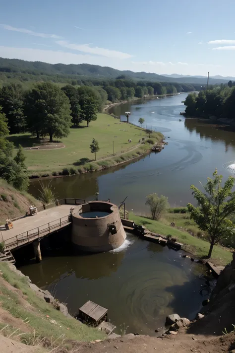 creative dam building with amazing view