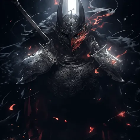 a close up of a person with a sword and armor, evil knight, dark souls art style, dark souls knight, in style of dark souls 3, dark soul concept, the dark souls knight, dark fantasy style art, dark souls art, dark souls style, gothic knight, dark armor, da...