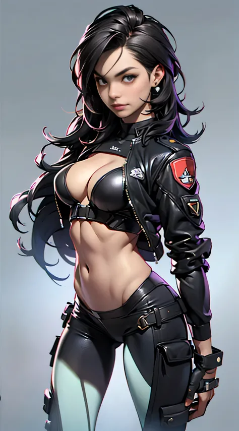 11:23(((Best quality at best: 1.4))),(Unbeatable masterpiece), (hyper HD),(Hyper-realistic 8k CG)、（dark colored hair） ((( body))), (((1 girl in))), 25-year-old American soldier with perfect body,,Beautiful and well-groomed face,muscular body:1.2,Solid roya...