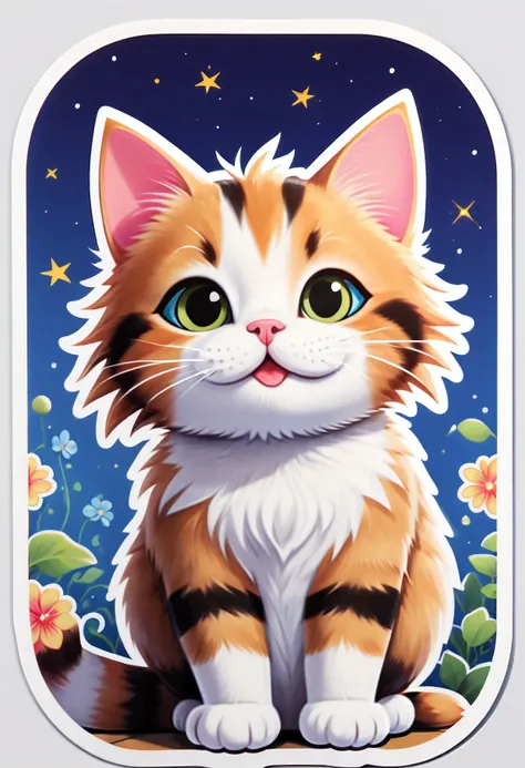 a single sticker, cat border