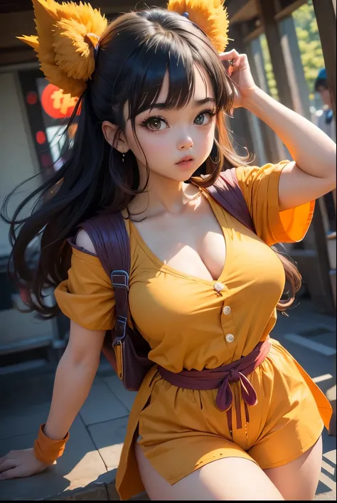 cute girl, She wears Gokus outfit from Dragon Ball, Dragon Ball