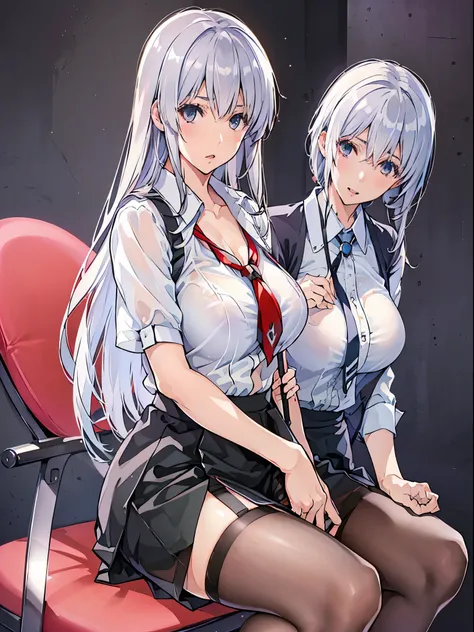 (Best Quality, 4K, 8K, hight resolution, masutepiece:1.2), Ultra-detailed, (Realistic, Photorealsiticです, Photorealsitic:1.37), Woman in her 30s, Mature Woman, Unsupervised,((Staff Room)),masutepiece, Highest Quality, Ultra-fine,max resolution, Extremely de...