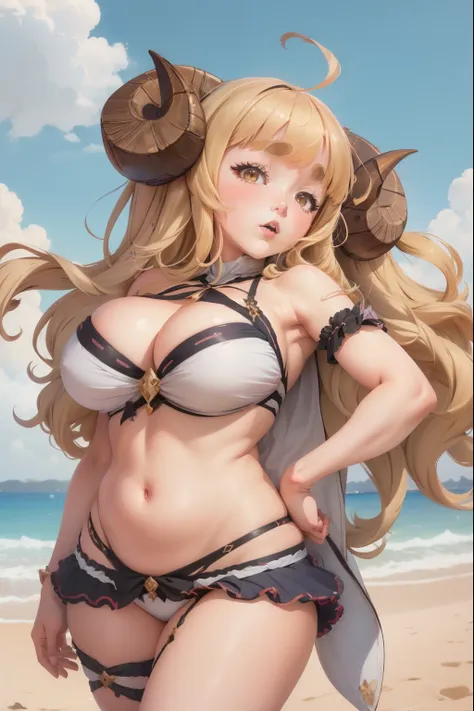 gros cul, topless, milf, vraiment gros boobasterpiece, anime girl avec de gros seins et gros mamelon qui pointe, séduisante fill...