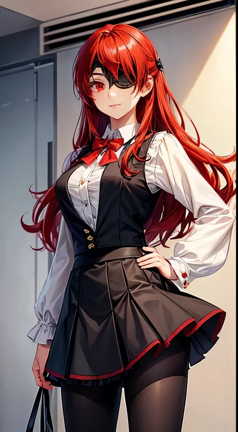 ((best quality)), ((masterpiece)), (detailed), perfect face, ((eyepatch:1.2)), (long hair:1.4), (red hair, red eyes:1.4), 1girl,...